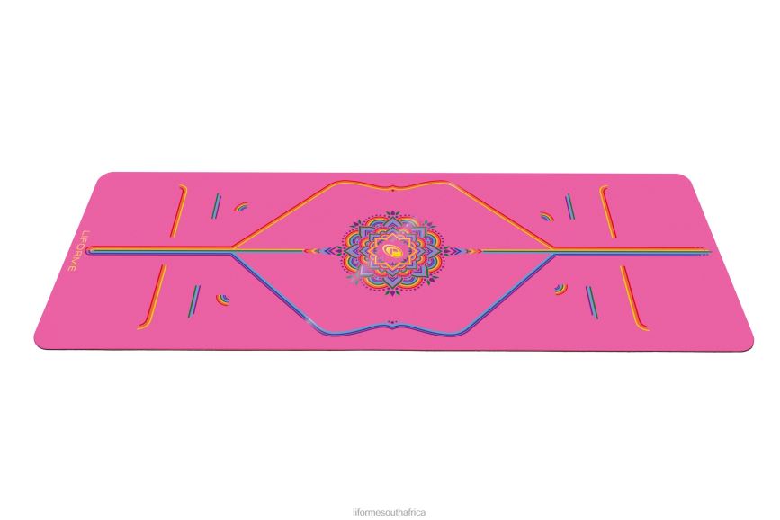 Yoga Mats Liforme Grateful Rainbow Travel Mat Grateful Pink/Rainbow 6268655 - Image 2