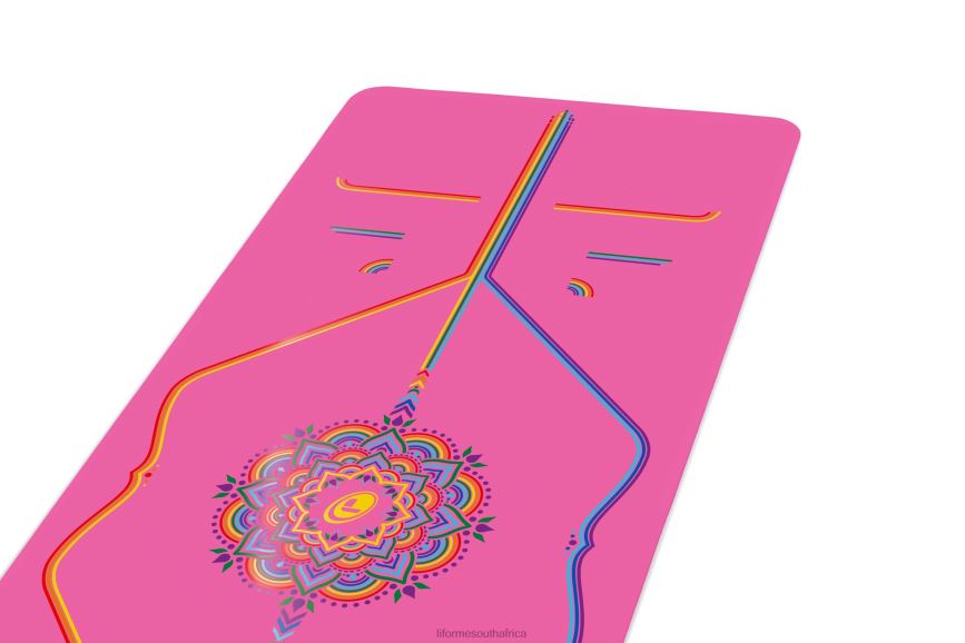 Yoga Mats Liforme Grateful Rainbow Travel Mat Grateful Pink/Rainbow 6268655 - Image 3