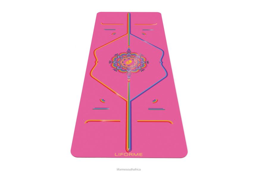 Yoga Mats Liforme Grateful Rainbow Travel Mat Grateful Pink/Rainbow 6268655 - Image 9