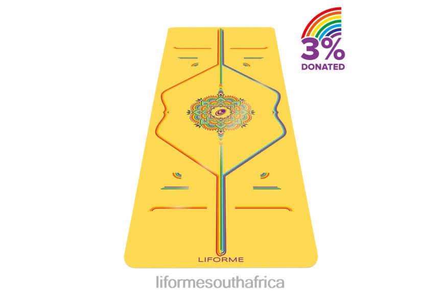 Yoga Mats Liforme Rainbow Hope Yoga Mat Yellow/Rainbow 6268616 - Image 1